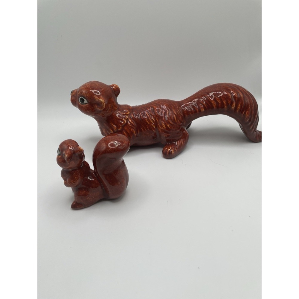 Vtg Arnels Ceramic Squirrels Set Of Two - Picture 4 of 5